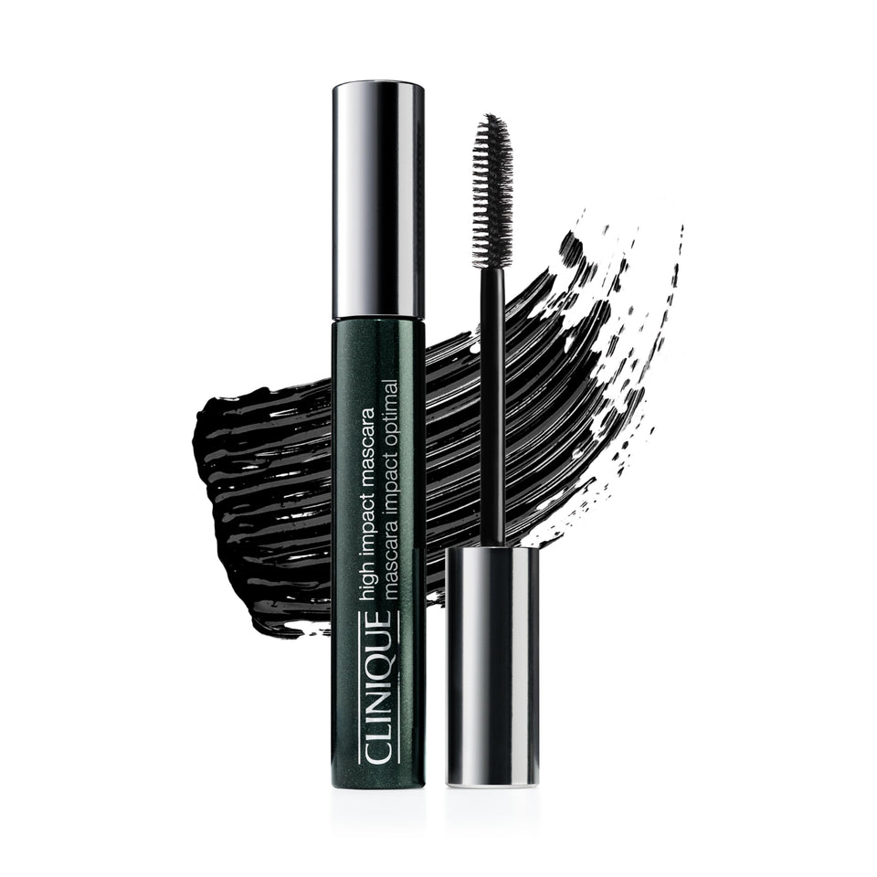 Clinique High Impact Mascara front packaging showing bold black finish and brand