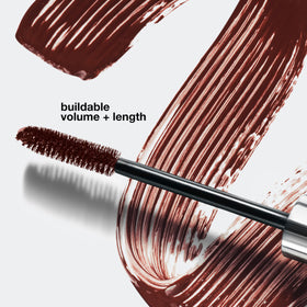 Clinique mascara swatch on skin showing rich Black Honey pigment