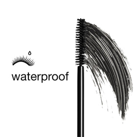 Clinique mascara application on model demonstrating smudge-proof wear