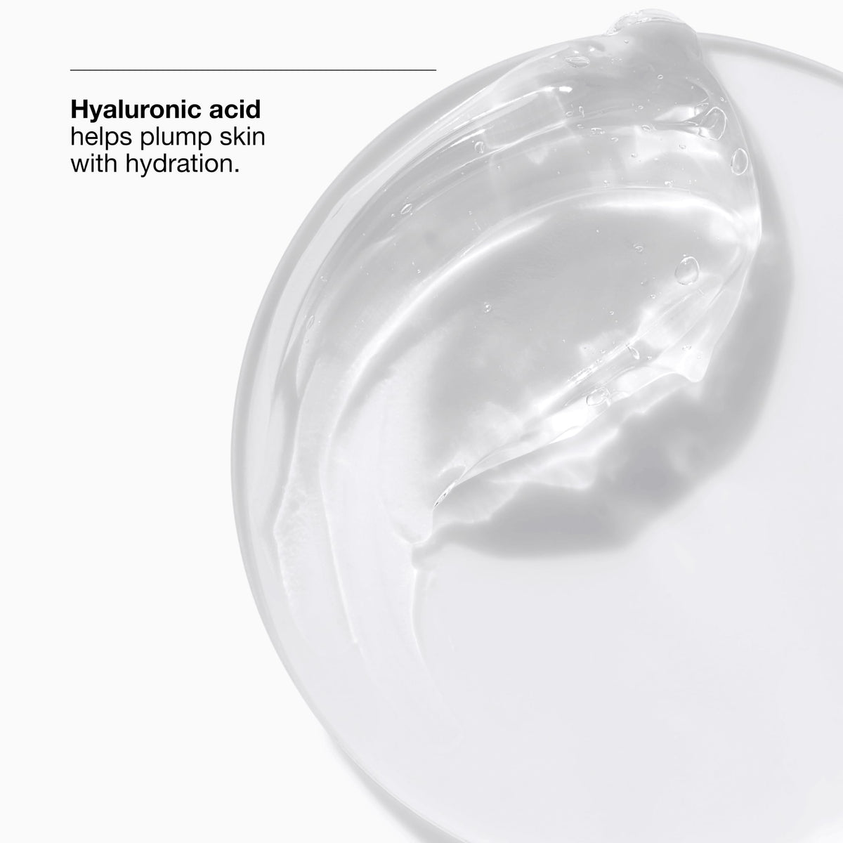Close-up of Clinique hydrating jelly gel showing smooth texture and lightweight feel