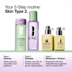 Clinique in bathroom routine showing morning use and layering under makeup
