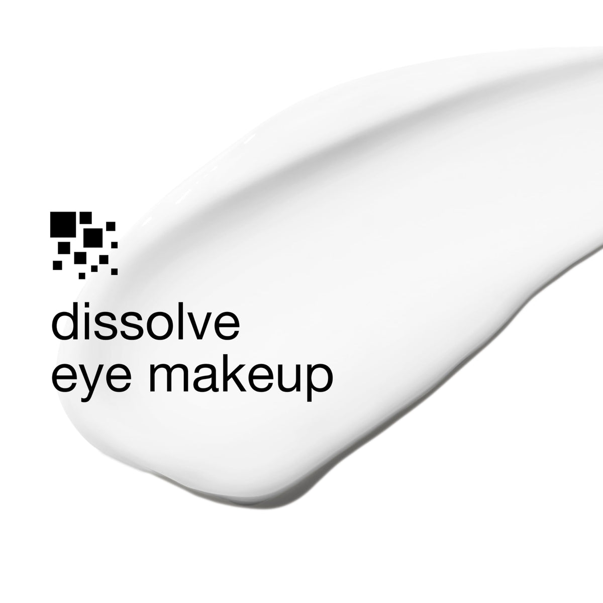 Clinique product in use with cotton pad removing mascara for gentle cleansing