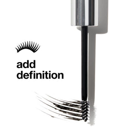 Clinique mascara in use on lower lashes for defined, natural-looking enhancement