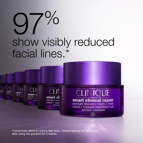 Clinique jar open top view revealing product color and consistency benefit