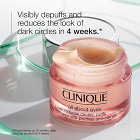 Clinique jar opened to reveal cream with smooth finish and quick-absorption benefit