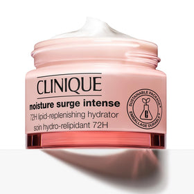 Clinique label close-up listing key ingredients and dermatologist testing