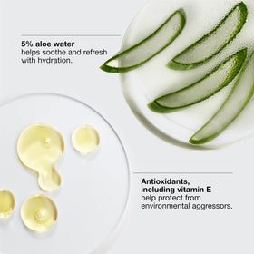 Clinique label ingredients list highlighting aloe water and antioxidants
