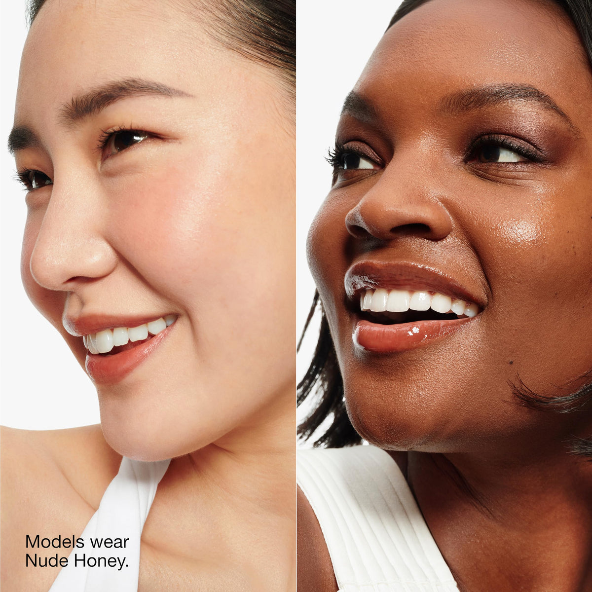 Clinique Nude Honey on lips illustrating natural, dewy color payoff