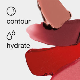Clinique lipstick being applied to lips for smooth, hydrating finish