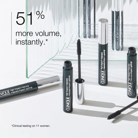 Clinique mascara applied on lashes side profile for visible volume and length