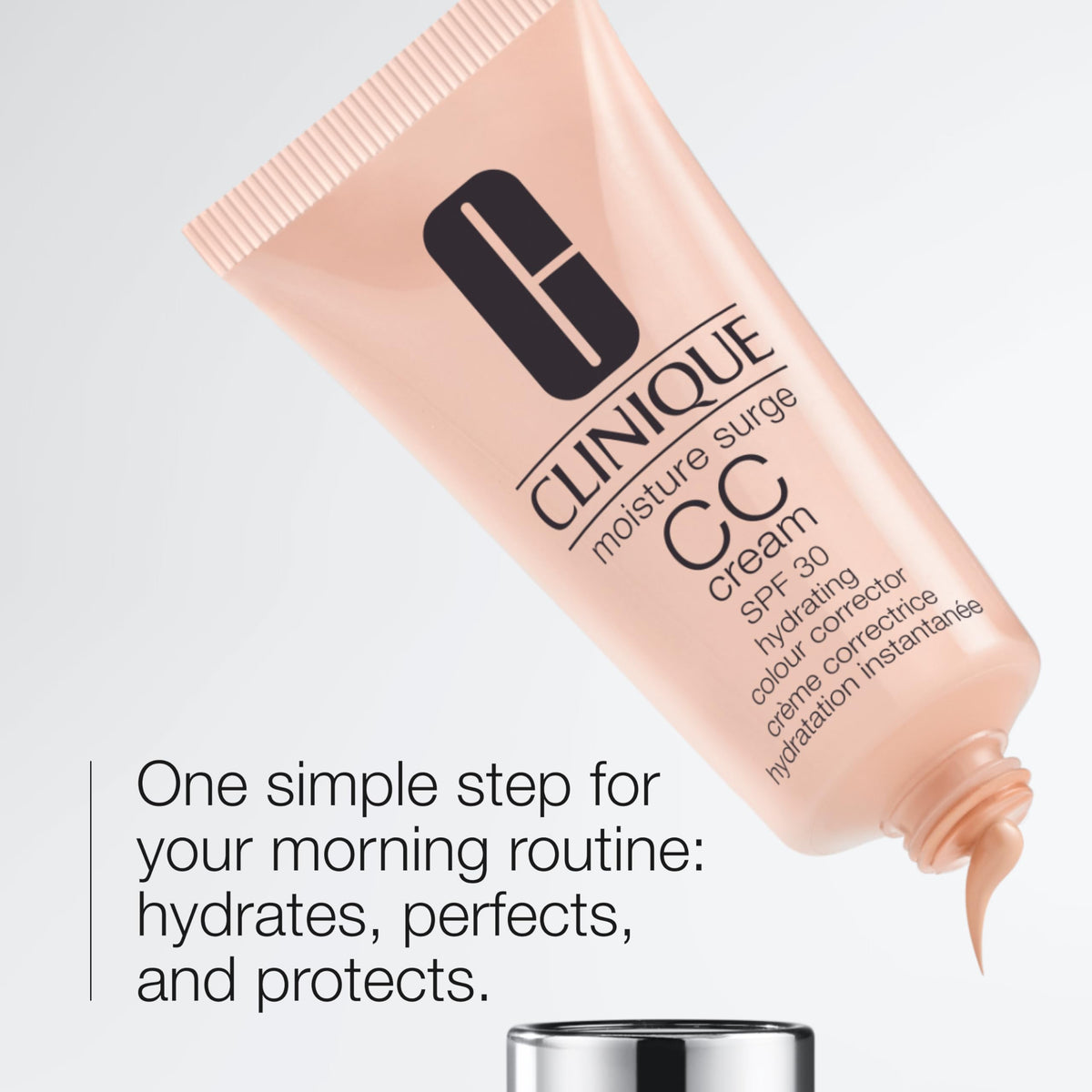 Clinique product applied on hand to show coverage and natural evening effect