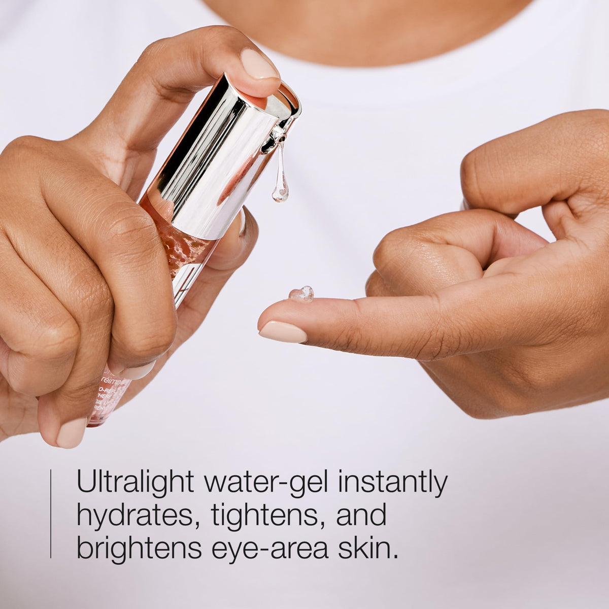 Clinique Moisture Surge label close-up highlighting key ingredients benefit