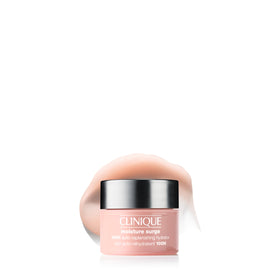 Clinique front jar showing Moisture Surge mini packaging and travel convenience