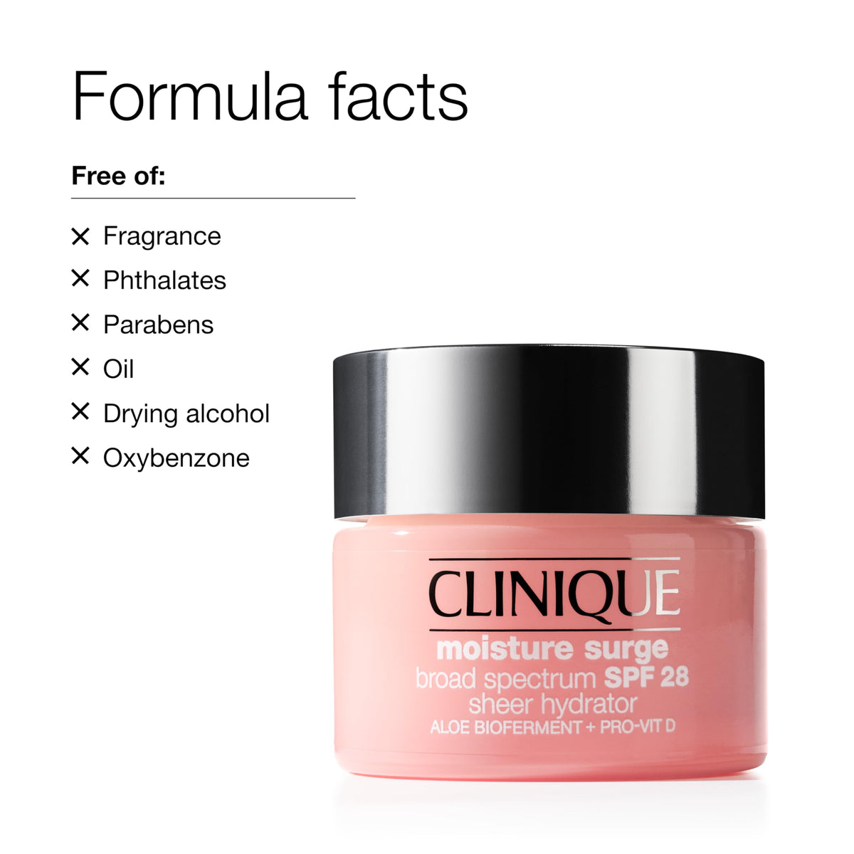 Clinique Moisture Surge next to everyday items to show 1 oz travel-friendly scale