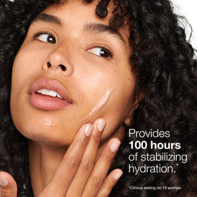 Close-up of Clinique Moisture Surge ingredients highlighting hyaluronic acid moisture support