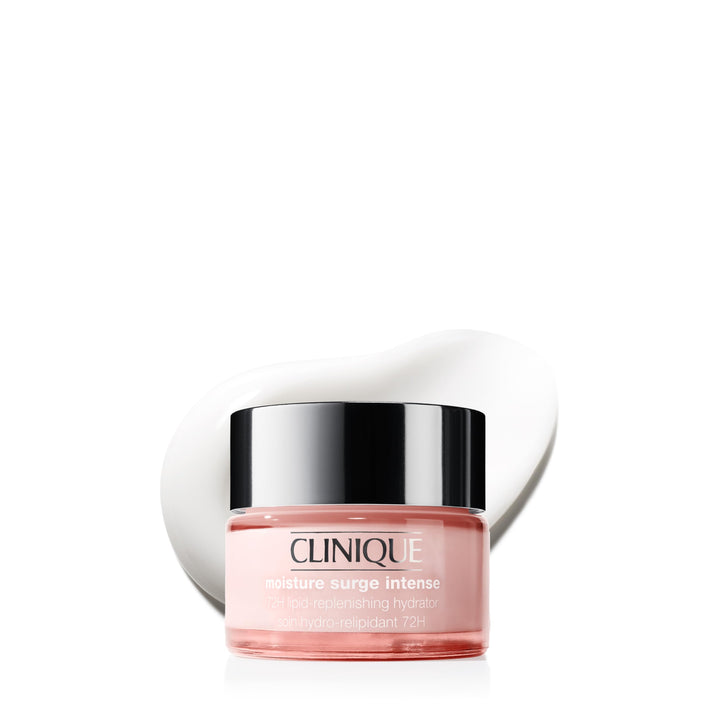 Clinique jar front view showing label and sleek packaging benefits hydration