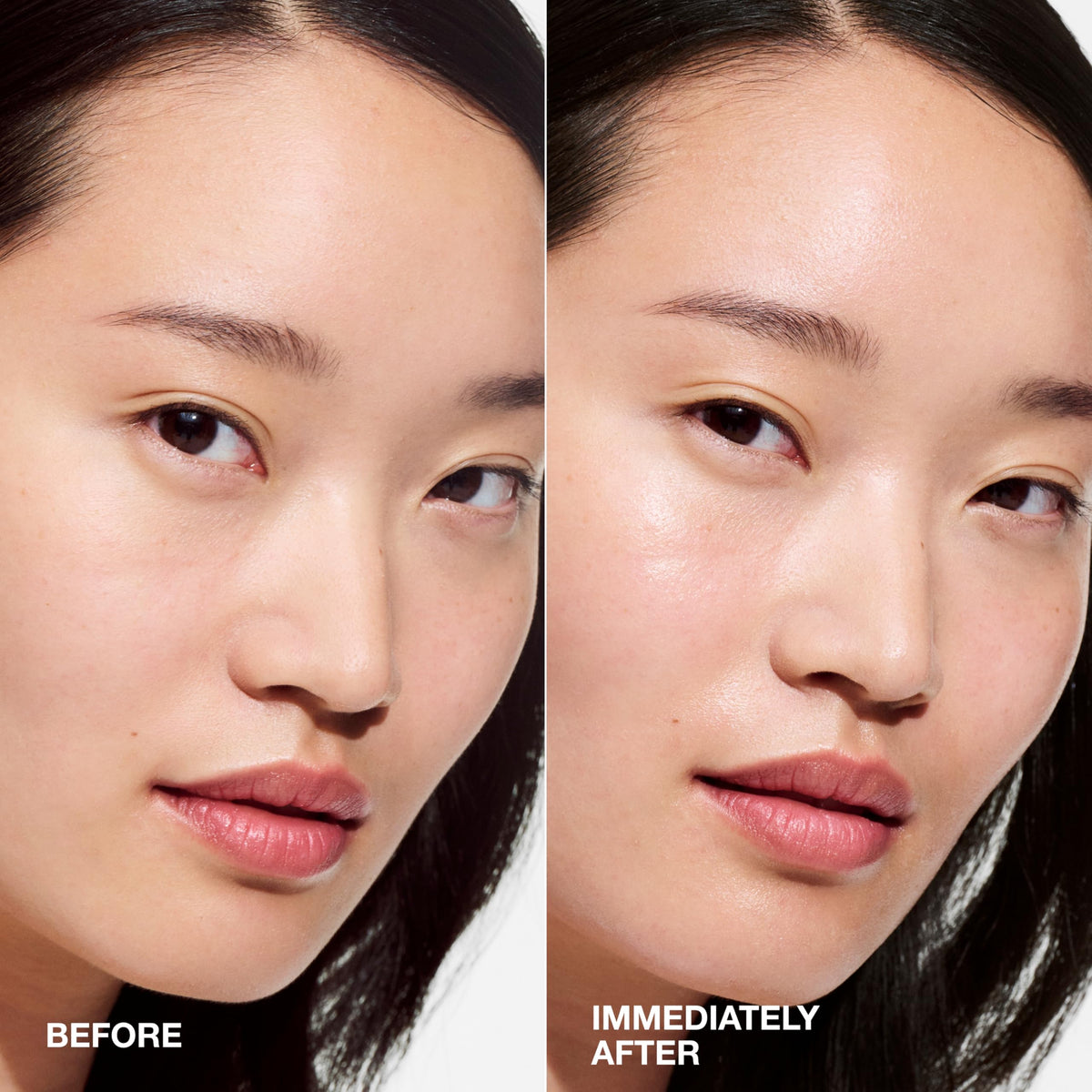 Clinique milky serum on hand showcasing lightweight texture and hydration