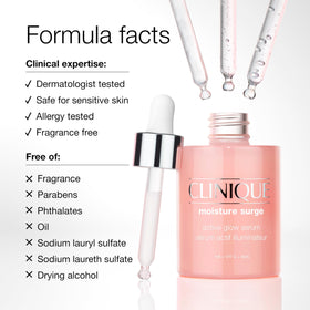 Clinique before and after texture illustration indicating smoother-looking skin