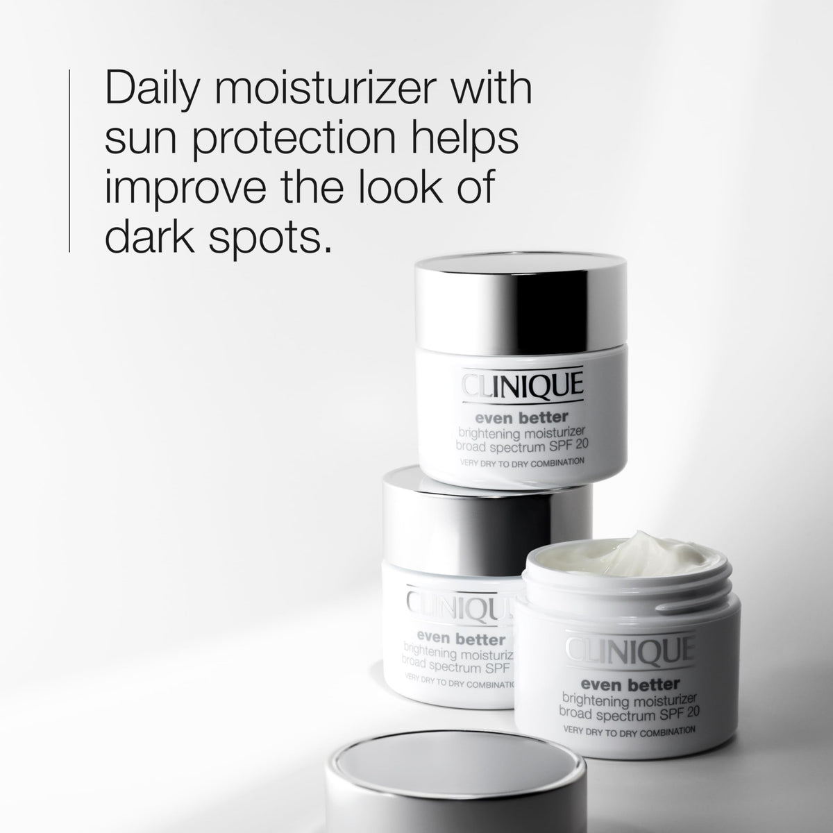 Clinique open jar texture showing lightweight cream and hydration