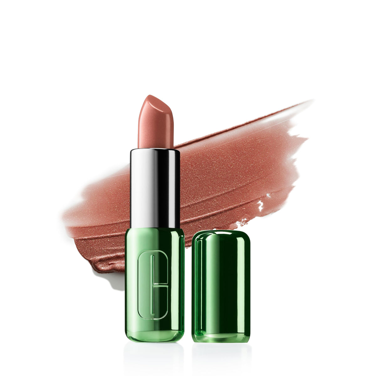 Clinique front packaging showing shade and finish, clear shade identification benefit