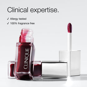 Clinique Pop Lip + Cheek styled in travel bag for on-the-go touchups