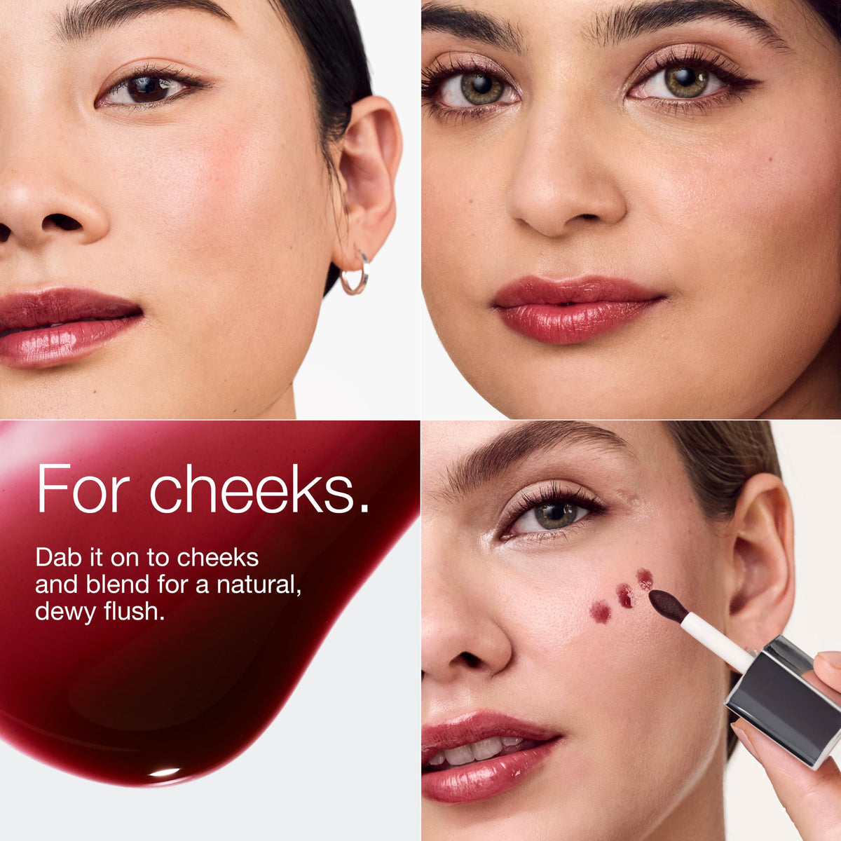 Clinique Pop Lip + Cheek on lips closeup giving glossy conditioned look