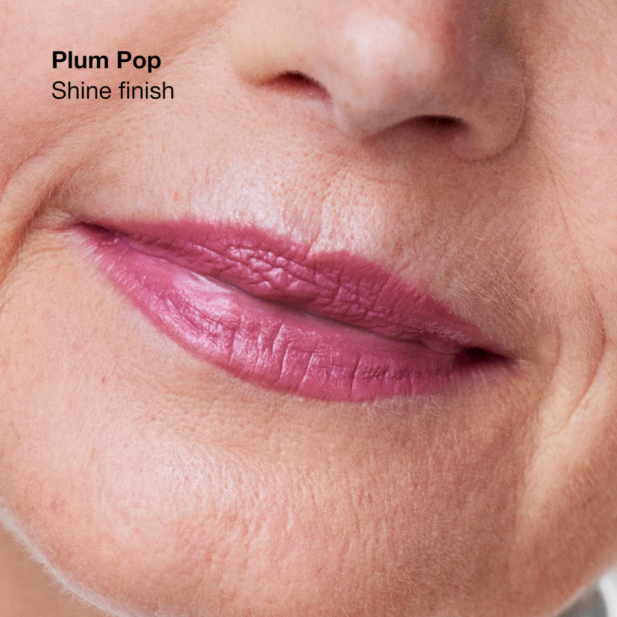 Clinique angled bullet of Plum Pop showing saturated color payoff and precise application