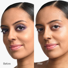Clinique liquid texture pouring on pad showing quick-dissolve benefit