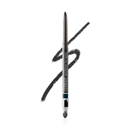 Clinique Quickliner front view showing sleek pencil and cap for easy portability