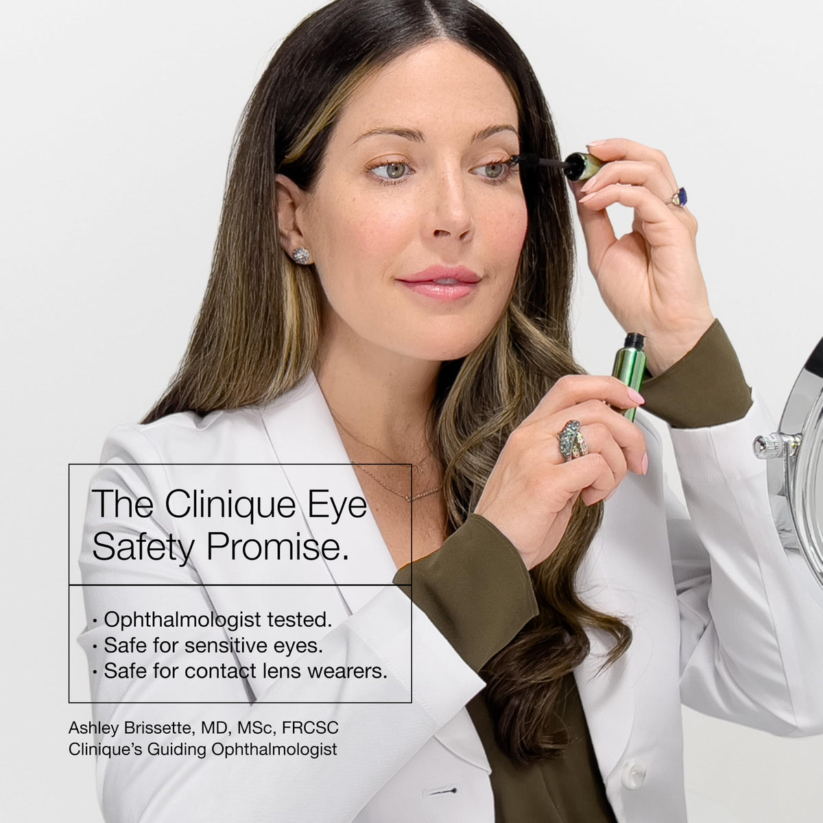 Clinique Quickliner applied to model eye showing defined line and long-wear benefit
