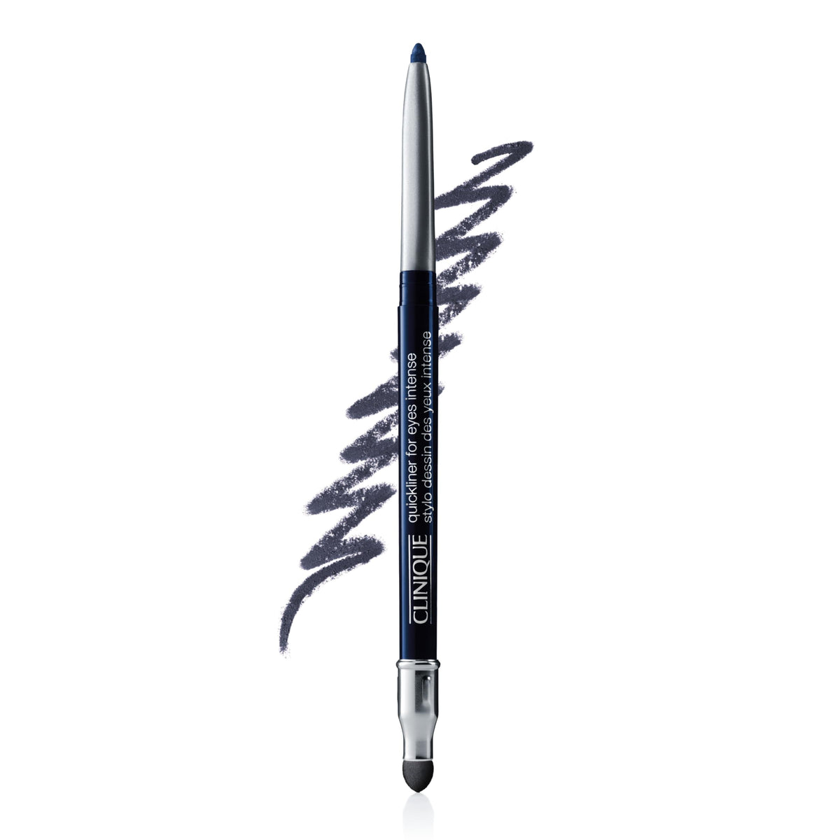 Clinique Quickliner front view showing sleek automatic pencil and packaging benefits