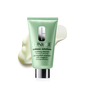 Clinique bottle front view showing product and soothing benefit