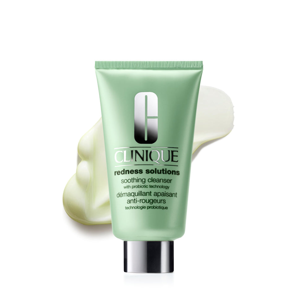 Clinique bottle front view showing product and soothing benefit