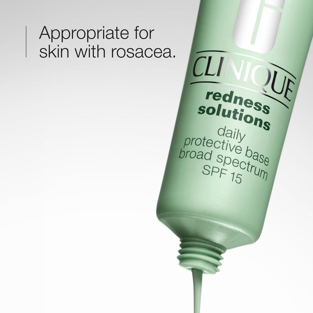 Clinique texture close-up of green-tinted primer, shows sheer blendability