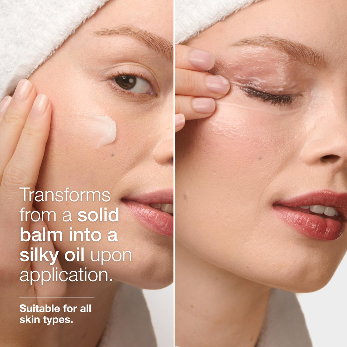 Clinique rinsed skin after use showing clean, soft, residue-free result