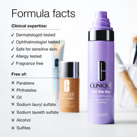 Clinique size comparison beside a smartphone showing travel-friendly volume