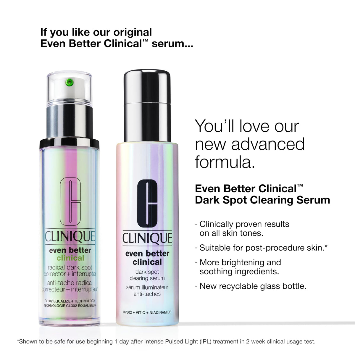 Clinique serum bottle on vanity conveying easy integration into routines