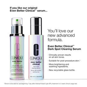 Clinique serum bottle on vanity conveying easy integration into routines