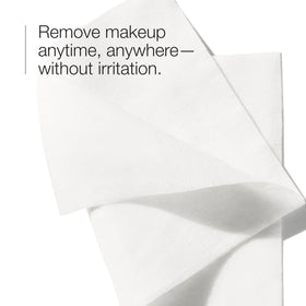 Clinique wipe held in hand showing convenient size and portability
