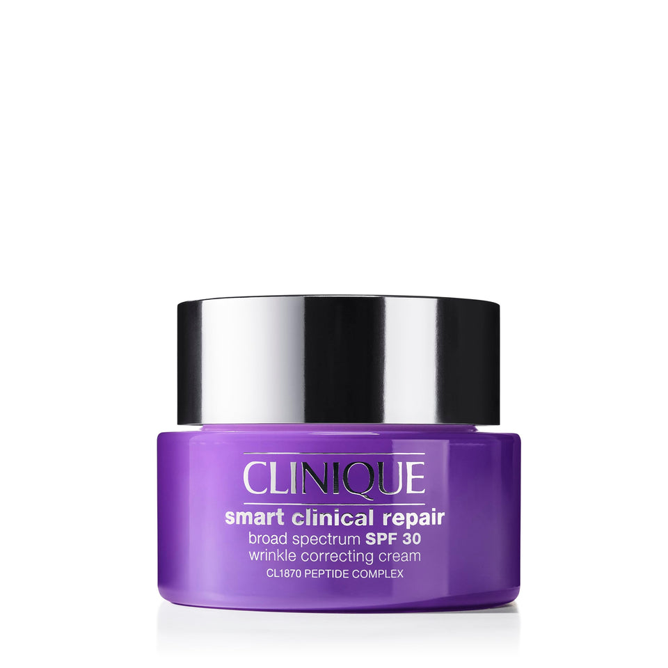 Clinique front packaging showing product and benefits visibly