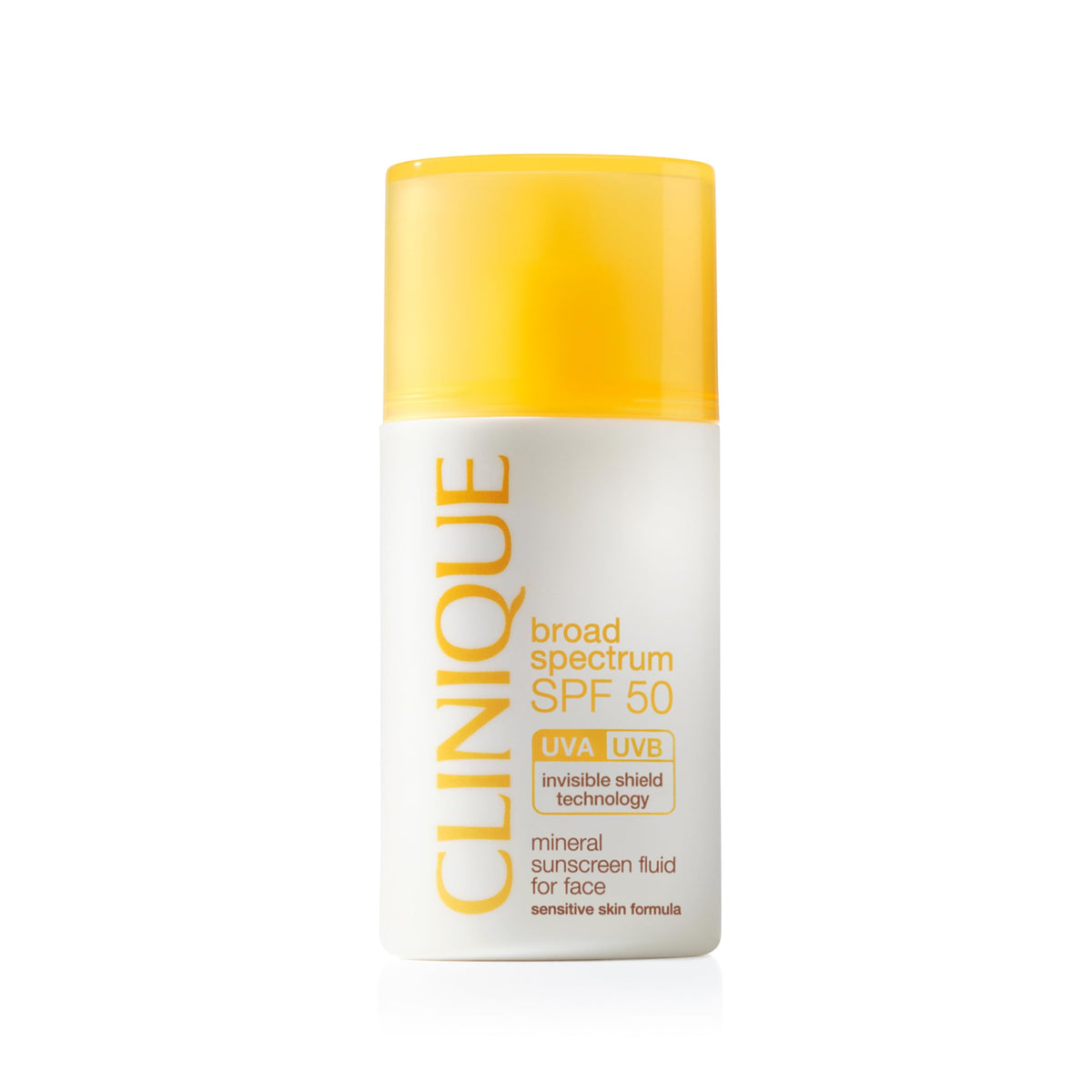 Clinique front packaging showing SPF 50 mineral sunscreen benefits
