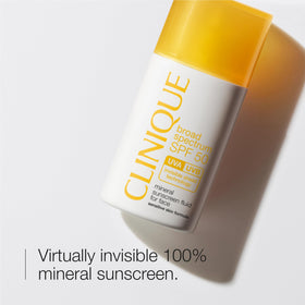 Clinique close-up texture of lightweight zinc oxide fluid for easy blending