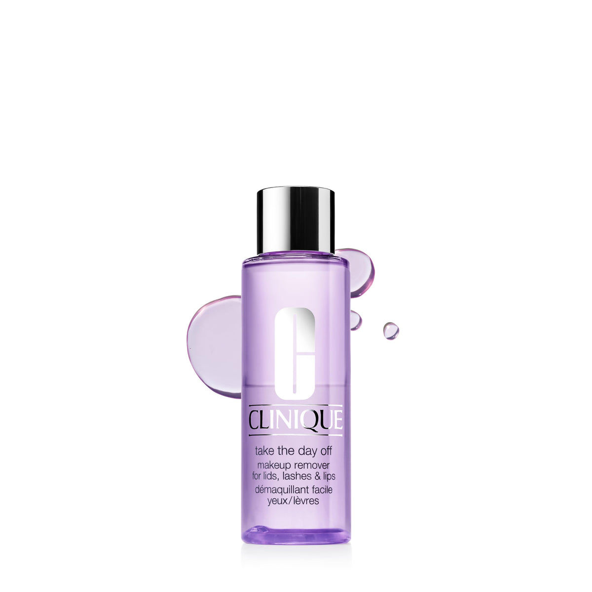 Clinique front bottle showing product branding and secure cap benefit