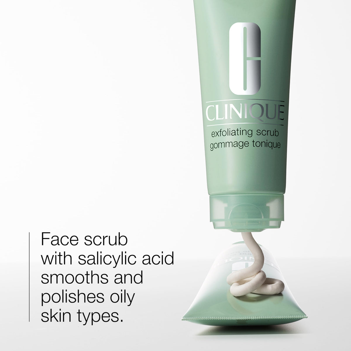 Clinique close-up of scrub texture with gentle granules for refined skin feel