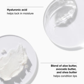 Clinique creamy gloss texture swirl showing smooth glide and shine benefit