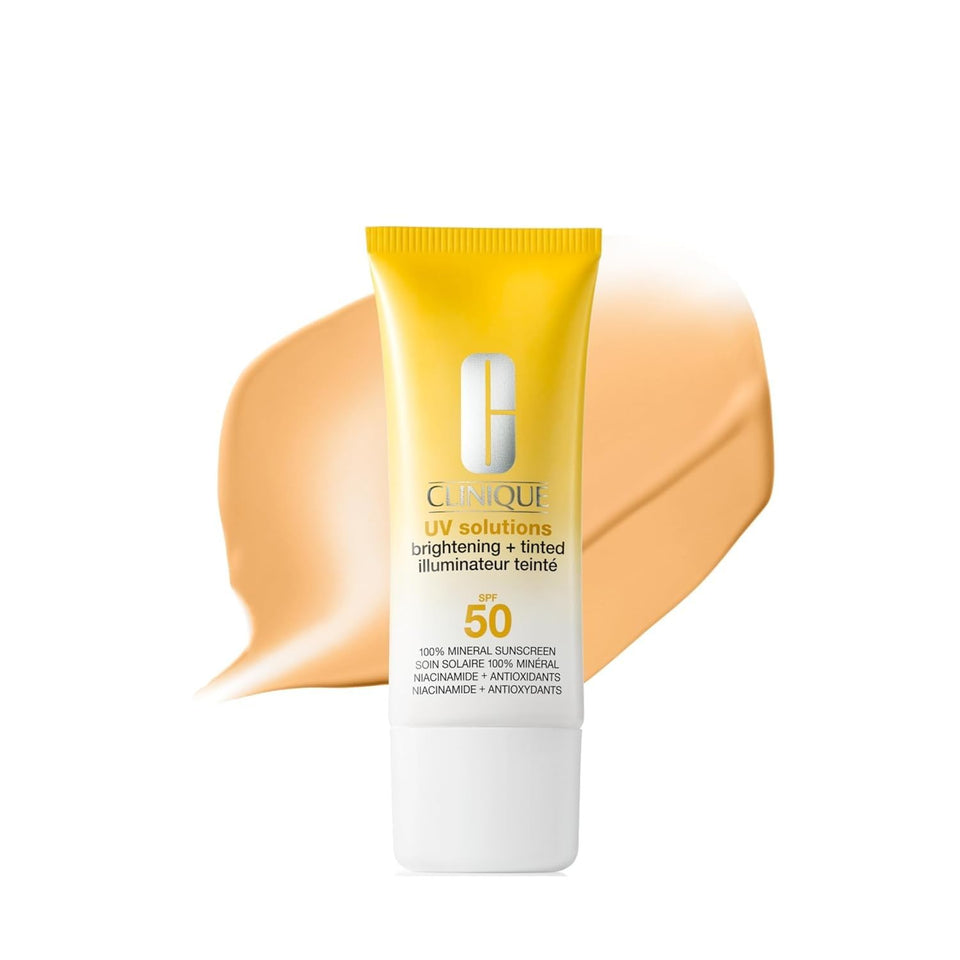 Clinique front tube showing product name and SPF 50 for clear protection