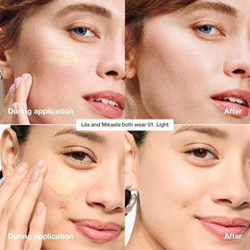 Clinique cream texture close-up illustrating lightweight, non-sticky finish