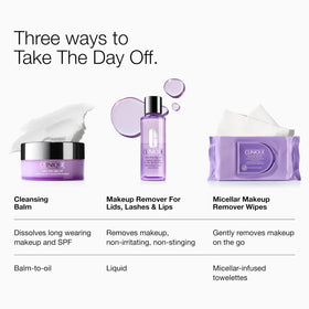 Clinique wipes inside travel bag for quick on-the-go cleansing