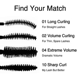 CLIO PROFESSIONAL before and after lashes showing visible length benefit