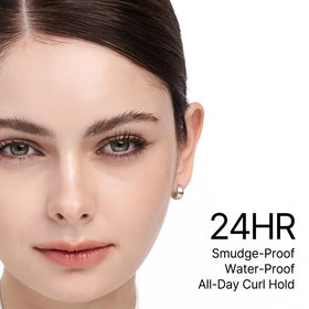 CLIO PROFESSIONAL before and after lashes showing fuller lifted curl benefit